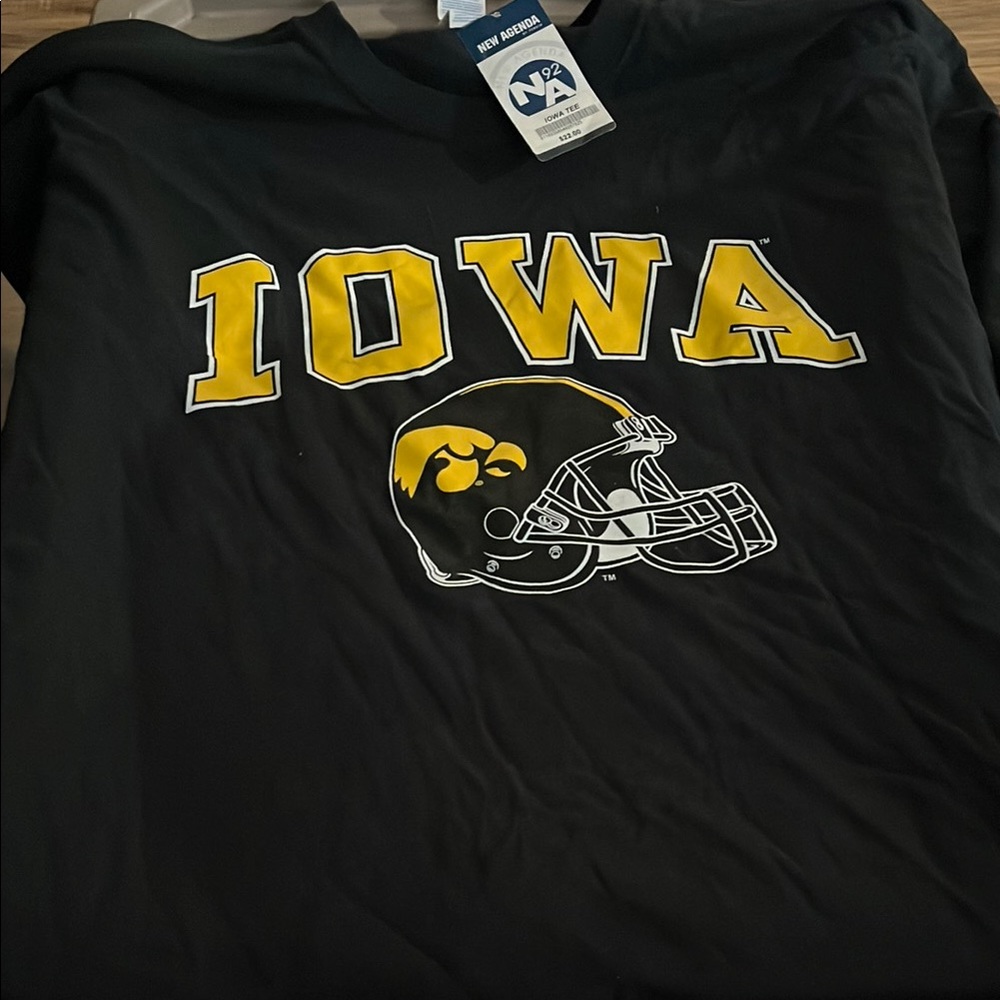 NCAA Iowa Black and Yellow Tee